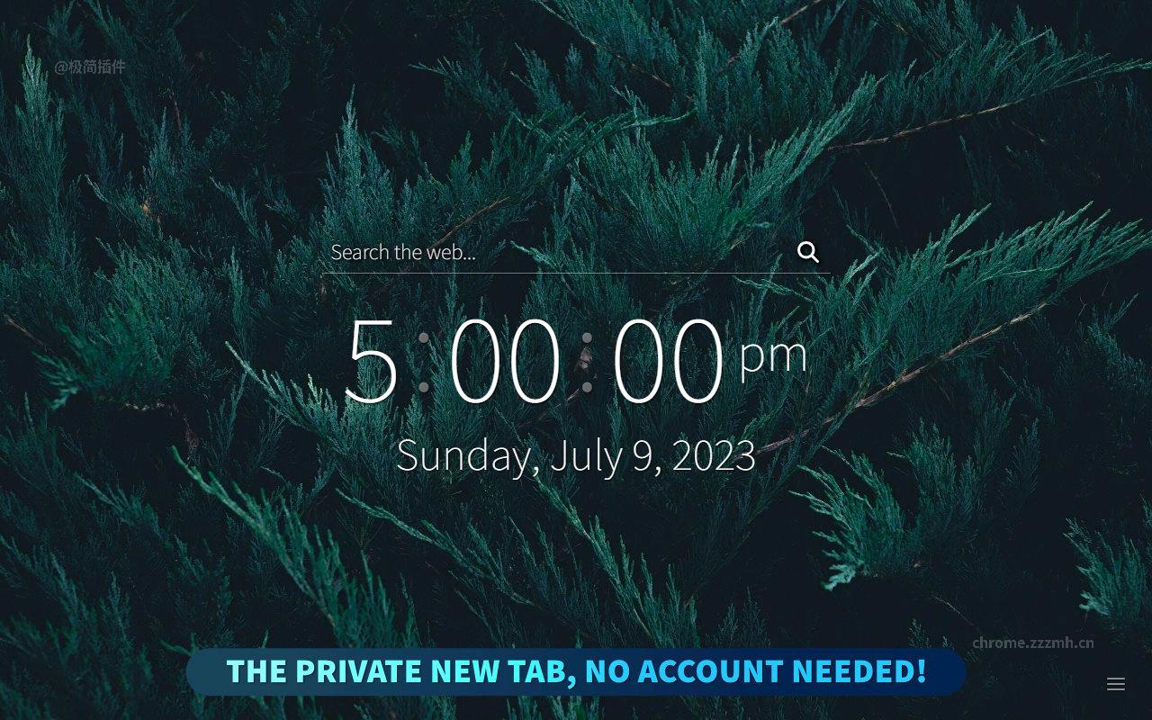 CaretTab 新标签时钟和日期_4.5.0_image_0