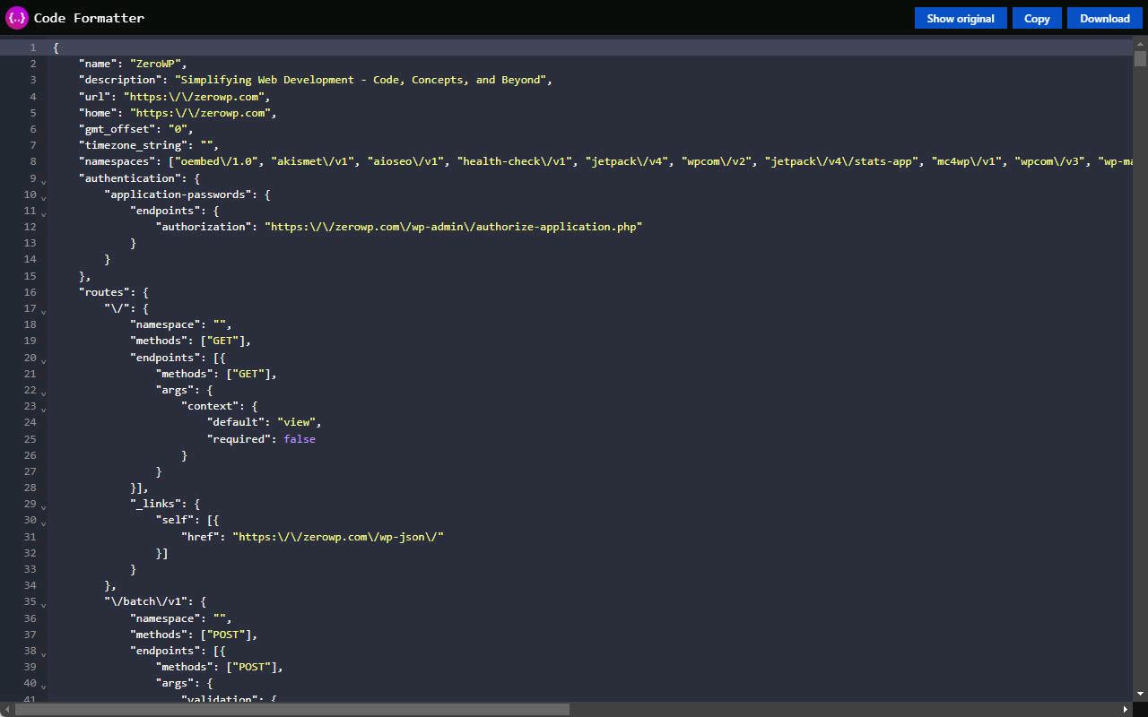 代码格式化器 JSON CSS JavaScript_1.7.0_image_1