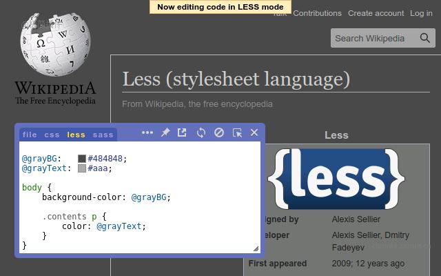 Live editor for CSS Less Sass_8.22.3_image_0